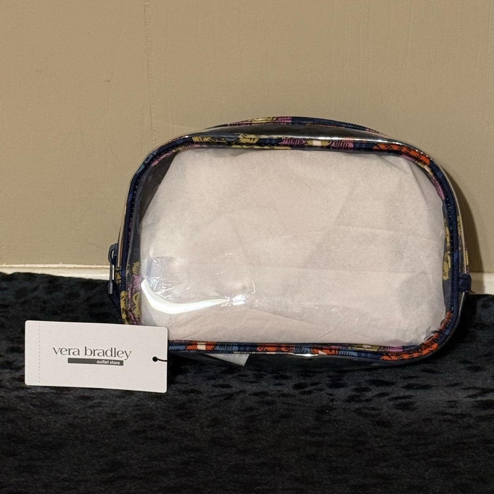 Vera Bradley Clear Mini Belt Bag with Colorful Trim